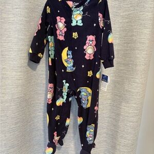 Care Bears One Piece Toddler Pajama Set 3T NWT Moon And Stars